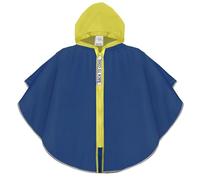 PERLETTI Cape de Pluie Bleu Petit Garçon 3 4 5 6 Ans avec Fermeture Éclair - Poncho Enfant Impérmeable Réfléchissant avec Capuche - Manteau Ecole Maternelle Résistant Léger (3-6 ans, Bleu)