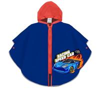 PERLETTI Cape de Pluie Petit Garçon 3 4 5 6 Ans avec Fermeture Éclair - Poncho Enfant Impérmeable Réfléchissant avec Capuche - Manteau Ecole Maternelle Résistant Léger (3-6 ans, Voiture de Course)