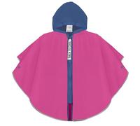 PERLETTI Cape de Pluie Petite Fille 3 4 5 6 Ans avec Fermeture Éclair - Poncho Enfant Réfléchissant avec Capuche - Manteau Imperméable Rose Ecole Maternelle Résistant Léger (3-6 ans, Fuchsia)
