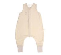 PERLETTI Coton Bebe Gigoteuse a Pied - 1.0 TOG Indice de Chaleur - Turbulette 24 36 mois - Doux pour La Peau et Très Respirant - Idéal pour Le Printemps et L'automne - Taillle 95-105 cm - Beige