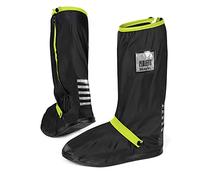 PERLETTI Couvre Chaussures Noirs Imperméables Résistants Réutilisables - Surchaussures Étanches Pluie Neige Boue - Détails Réfléchissants Semelle Antidérapante Renforcée (M (40/42 EU), Vert Citron)