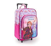 PERLETTI Disney Frozen 2 Sac à Dos avec Roues Amovible pour Filles - Princesses Elsa Anna Enfant Maternelle - Petit Cartable La Reine de Neiges 2 Voyages Loisirs - 36x25x12 cm