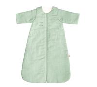 PERLETTI Gigoteuse Bébé 70-90 cm avec Manches - Sac de Couchage Bébé en Coton Bio - Turbulette Douce et Respirante pour Nuit et Sieste - Légère, Confortable et Sécurisée - Vert