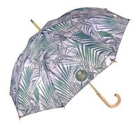 PERLETTI GREEN Parapluie Canne Ecologique Femme Automatique - Poignée en Bois Biodégradable - Parapluie Elegant Classique Réutilisable - Parapluie en Matériau Recyclé (Kentia)