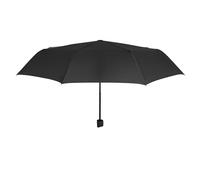 PERLETTI Mini Parapluie Pliant - Ouverture Manuelle - 8 Baleines en Fibre de Verre - Parapluie Femme et Homme - Petit Cadeau Homme - Voyage Accessoires - Noir