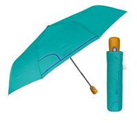 PERLETTI Parapluie Femme Pliant Ouverture et Fermeture Automatique - Ombrelle Femmes Pliable Coloré à Motifs Sac à Main Voyage - Parapluie Dame Fille Incassable (Bleu Lagon)