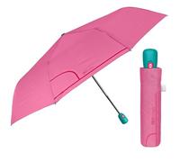 PERLETTI Parapluie Femme Pliant Ouverture et Fermeture Automatique - Ombrelle Femmes Pliable Coloré à Motifs Sac à Main Voyage - Parapluie Dame Fille Incassable (Rose Bonbon)