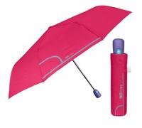 PERLETTI Parapluie Femme Pliant Ouverture et Fermeture Automatique - Ombrelle Femmes Pliable Coloré à Motifs Sac à Main Voyage - Parapluie Dame Fille Incassable (Rouge Framboise)