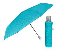 PERLETTI Parapluie Femme Pliant Ouverture et Fermeture Automatique - Ombrelle Femmes Pliable Coloré à Motifs Sac à Main Voyage - Parapluie Dame Fille Incassable (Géométrique Turquoise)