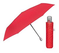 PERLETTI Parapluie Femme Pliant Ouverture et Fermeture Automatique - Ombrelle Femmes Pliable Coloré à Motifs Sac à Main Voyage - Parapluie Dame Fille Incassable (Géométrique Rouge)