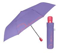 PERLETTI Parapluie Femme Pliant Ouverture et Fermeture Automatique - Ombrelle Femmes Pliable Coloré à Motifs Sac à Main Voyage - Parapluie Dame Fille Incassable (Mauve)