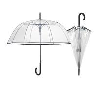 Perletti Parapluie Noir Transparent Avec Bordure 61cm