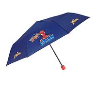 PERLETTI Parapluie Pliant Marvel Spiderman Enfant Garcon - Parapluie Spider Man Compact Coupe Vent avec Ouverture Manuelle - Mini Parapluie Résistant Léger pour Voyage - Diamètre 91 Cm (Bleu Foncé)