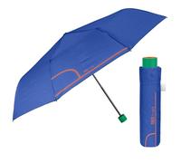 PERLETTI Parapluie Pliant pour Femme avec Ouverture Manuelle - Parapluie Plegable Compact Résistant au Vent - Mini Ombrelle Fille Petit Solide - Diamètre 97 cm (Bleu)