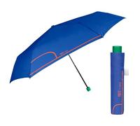PERLETTI Parapluie Pliant Super Slim Manuel Homme Femme - Parapluie Mini Compact Léger Coupe Vent pour Voyage - Petit Parapluie Pliable Résistant Couleur Unie Incassable - Diam 91 cm (Bleu Électrique)