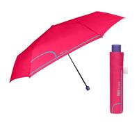 PERLETTI Parapluie Pliant Super Slim Manuel Homme Femme - Parapluie Mini Compact Léger Coupe Vent pour Voyage - Petit Parapluie Pliable Résistant Couleur Unie Incassable - Diam 91 cm (Rouge Framboise)
