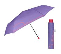 PERLETTI Parapluie Pliant Super Slim Manuel Homme Femme - Parapluie Mini Compact Léger Coupe Vent pour Voyage - Petit Parapluie Pliable Résistant Couleur Unie Incassable - Diam 91 cm (Mauve)