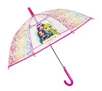 PERLETTI Parapluie Transparent Cloche Rainbow High - Parapluie Léger Coloré Fantaisie pour Fille 4/6 Ans - Parapluie Automatique Antivent pour École Maternelle Enfant - Diamètre 74 cm (Multicolore)
