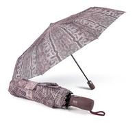 PERLETTI Petit Parapluie Femme Pliant Ouverture Fermeture Automatique - Parapluie Fille Résistant au Vent avec Poignée Extra Plate - Ombrelle Pliable Léger - Diamètre 95 cm (Python Rose)