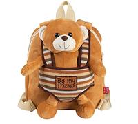 PERLETTI Petit Sac à Dos Peluche pour Enfant Garçon Fille 3 4 5 Ans - Mini Cartable de Voyage Réversible et Animal Amovible pour École Maternelle - Jouet Doux et Sacoche pour Tout Petits - 22x25x3 cm