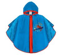 PERLETTI Poncho Pluie Enfant Marvel Spider Homme Araignée - Veste Impermeable Capuche Boutons Pression Petit Garcon - Cape de Pluie Spider Résistant Eau Protection Neige (Bleu Clair, 3-6 Ans)