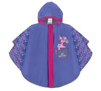 PERLETTI Poncho Pluie Imprimé Licorne pour Fille Enfant 3 4 5 6 Ans - Cape de Pluie Imperméable Léger Capuche et Boutons - Manteau EVA Résistant Détails Réfléchissants - Cool Kids