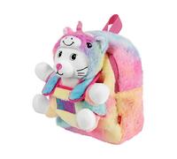 Perletti Sac à dos Licorne Kawaii pour fillette 3-6 ans à roulettes avec peluche chaton amovible