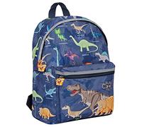 PERLETTI Sac a Dos Enfant Pirate Dinosaure Ecole Primaire Maternelle - Sac de Voyage Garcon avec Poche Avant Détails Réfléchissant - Cartable Bretelles Réglables - 38x26x16 (Dinosaure)
