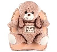 Perletti Sac à dos Milly Bear en peluche Beige Enfants