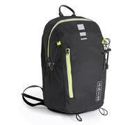 PERLETTI Sac a Dos Trekking 10 Litres Noir pour Homme Femme - Petit Sac à Dos Resistant à l'Eau Léger - Sac de Sport Réfléchissant de Montagne Cyclsime Voyage Randonnée - 39x22x12 cm