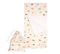 PERLETTI Sac de Couchage Enfant 70x140 cm - Gigoteuse TOG 1,5 Indice de Chaleur - Confortable Couverture Bebe - Conçu pour Crèche - Sac Assorti pour Le Transport et Le Rangement - Imprimé Dinosaure