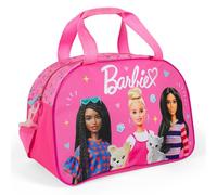 PERLETTI Sac de Sport Rose Fille à Bandoulière - Sac de Voyage Fillette Fuchsia avec Poupées pour Loisirs - Sac de Gym Enfant pour Danse Piscine Gymnastique École Maternelle - 41x21x28 cm