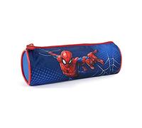 PERLETTI Spiderman Trousse Scolaire Rouge et Bleu pour Enfant - Étui à Crayons Spider Man Marvel Homme Araignée Ecole Maternelle Primaire - Trousse Ecole Fermeture à Glissière Garçon - 8x21x8 cm