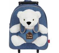 Perletti Trolley avec ours en peluche amovible perry 38x28x11 cm