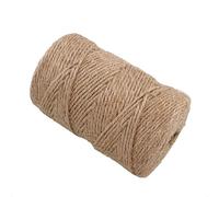 Perlin Bobine de ficelle de chanvre naturel - 75 m x 2 mm - Pour bricolage, macramé, jardin, décoration de jardin - Marron