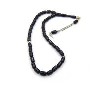 Perlin Chapelet Islam 33 Tesbih Tespih Misbaha en forme de tube musulman islamique noir chapelet perles de prière coran bracelet de prière accessoire d'adoration