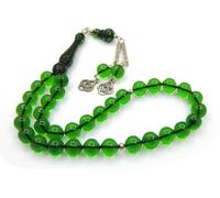 Perlin Collier de prière Perles de prière Tesbih Tasbih Tespih Misbaha Subha - 33, 10 mm Forme ronde - Chapelet musulman islamique avec perles de prière ethniques - Bijoux bracelets, M, Acrylique