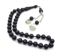 Perlin Collier de prière Perles de prière Tesbih Tasbih Tespih Misbaha Subha - 33, 10 mm Forme ronde - Chapelet musulman islamique avec perles de prière ethniques - Bijoux bracelets, M, Acrylique