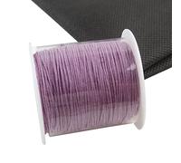 Perlin Cordon en coton ciré - 75 m - Violet - 1 mm - Pour la fabrication de bijoux - C168