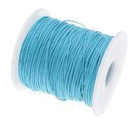 Perlin - Cordon en coton ciré bleu clair de 1 mm ciré pour bijoux - 75 m - C283
