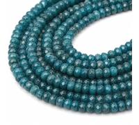 Perlin Fil de perles en agate jaspe pierre semi-précieuse perles de bijoux 4mm rondelle 110 pièces collier bracelet (Saphir Indien)