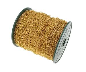 Perlin K3 3 mètres de chaîne en maille forçat - 5,5 mm - Or - Vendu au mètre pour la fabrication de bijoux, colliers ou bracelets