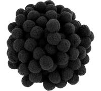 Perlin - Lot de 100 pompons noirs de 25 mm - Pour couture Tilda - Pour travaux manuels amusants et créatifs - DEK74 x 5
