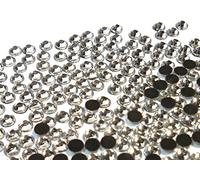 Perlin - Lot de 2 880 strass thermocollants pour vêtements - Blanc - Cristal - Transparent - SS16 - 4 mm - À repasser - Hotglue - Strass en verre, ca. 3,6 mm - 4 mm ( SS16 ), Verre