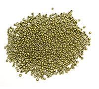 Perlin Lot de 3300 perles de rocaille en verre indien - 3 mm - Couleur métallique 8/0 - Rondes - Mini perles (vert mat)
