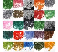 Perlin Lot de 50 perles de rocaille en verre indien 1 kg 2 mm 50 couleurs 11/0 68 000 pièces