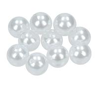 Perlin Lot de 500 perles de cire rondes blanches en acrylique avec trou - Perles nacrées brillantes pour bracelet, chaîne, bricolage, décoration de mariage