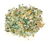 Perlin Lot de 500 perles de roches roulées petites - Pierres de guérison en pierres précieuses sans trou - Chips en pierre semi-précieuse - Pierres de bijoux, perles en pierres précieuses (Amazonite 4