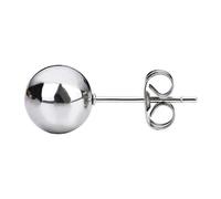 Perlin Lot de 6 boucles d'oreilles rondes en acier inoxydable - 3 mm, 4 mm, 6 mm, 8 mm - Avec écrou - Pour ensemble de bijoux - Taille au choix