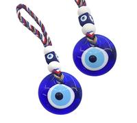 Perlin Nazar Boncuk Tenture murale 21 cm Bleu Evil Eye Amulette turque porte-bonheur en verre Protection contre le mauvais œil Décoration à suspendre pour la maison, le bureau, la voiture